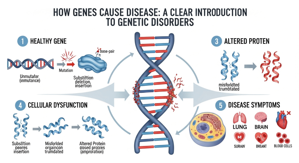 How Genetic Disorders-A Clear Introduction to Genes Cause Disease